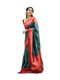 Shiv Textiles Womens Banarasi Silk Saree With Blouse Perfect For Every Occasion Rama Rama10 6.1Meter