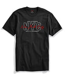 Adro Mens Nyc Cotton T-Shirt (Rn22-03-Nyc-Bl_Black_2Xl)