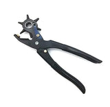 Kagbeni Heavy Duty Steel Handle Revolving Leather Punch Plier With Comfort Grip Cover MultiSize Hole Maker Tool For Belts, Wa
