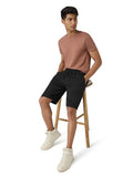 Xyxx Men Cotton Rich Shorts, Regular Fit, Solid, Pack Of 1, Xysht12Xl, Pitch Black, Xl