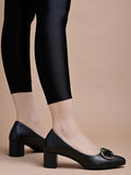 Shoetopia Pointed Toe Stylish Bow Black Pumps For Women & Girls /Eu36,Black,3,B0DRJF6DM6