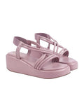 Shoetopia Womens & Girls Peach Wedges Sandal Solid Criss-Cross Strap Design Stylish Comfortable Durable Heels Perfect For Casual Party Eu41,Peach,8,B0FF3G8WYW
