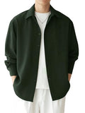 Leriya Fashion Textured Shirts for Men || Casual Shirt for Men || Shirt for Men|| Men Stylish Shirt || Men Fancy Shirt || Men Full Sleeve Shirt || Plain Shirts for Men (XX-Large Green),Green