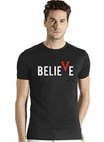 Adro Men'S Believe Design Printed T-Shirt (2Xl, Black)