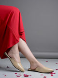 Shoetopia Stylish Pointed Toe Beige Mules For Women & Girls /Eu40,Beige,7,B0F3171P6K
