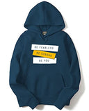 Adro Men'S Cotton Neck Hooded Sweatshirt (H21-M-Fear-Sb_Teal_L)