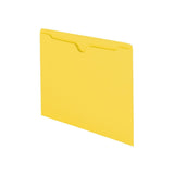 Smead File Jackets, Reinforced DoublePly Tab, Letter, 11 Point Stock, Yellow, 100 Per Box (75511)
