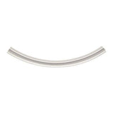 100pcs Curved Noodle Tube Loose Beads 40mm Long Spacer Connector Sterling Silver Plated Brass for DIY Craft Jewelry Making CF201