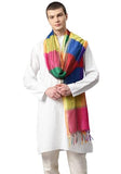 Weavers Villa Poly Silk Multicolored Ethnic Woven Dupatta For Men (2.20 Mtrs)