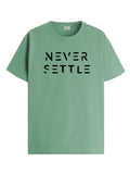 Adro Mens Never Settle Cotton T-Shirt (Rn22-03-Set-Pt_Pista_2Xl)