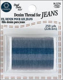 Coats & Clark Denim Thread for Jeans 250 Yards Blue N576 (6Pack)