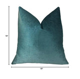 Plutus Brands Plutus Contentment Peacock Handmade Throw Pillow, 18 X 18, Teal