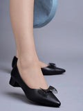 Shoetopia Pointed Toe Bow Detailed Black Bellies For Women & Girls Eu36,Black,3,B0DJJWGR2Z