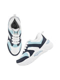 Shoetopia Women'S Casual Walking Navy Blue Sneakers || Comfortable Lightweight Lace Comfy Travel & College Eu38,Navy Blue,5,B0DJJWW28L