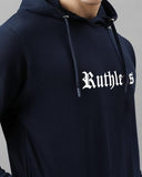 Adro Men'S Cotton Neck Hooded Sweatshirt (H24-Ruth-Nb-2Xl_Navy Blue)