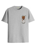 ADRO Tshirt for Men | Anime T Shirt for Men | 100% Cotton Tshirt | Graphic Printed T-Shirt | Chest Printed Tshirt | Groot Anime Tshirt | T-Shirts| RN24-STICK-PCGRO-GR-XL Grey,Grey