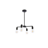 Living District Cairo 4-Light Mid-Century Metal Pendant In Black