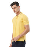 Fyltr Men'S Slim Fit Polo T-Shirt With Contrast Tipping Collar - Soft Handfeel,Golden Sunset,Golden Sunset,M