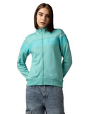 Fyltr Women'S Casual Stand Collar Jacket With Cut And Sew Panel - Full Zip Closure | Side Pockets | Rib Hem & Cuff | Casual Winterwear For Women,Tropical Teal,Tropical Teal,S