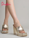 Shoetopia Women'S Heeled Sandal-4 Kids Uk (Girls-Hippo-Golden)-Eu37,Gold,4,B0D4VQ8W64