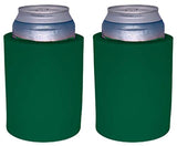 Blank Thick Foam Old School Can Cooler (2 Pack, Forest Green)