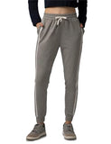 Fyltr Women'S Joggers With Side Tape Detailing - Elasticated Waistband | Contrast Drwacord | Elastic Hem,Grey-Tastic,Grey-Tastic,36