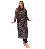 Gosriki Women'S Rayon Blend Straight Printed Kurta With Pant (Lahori Blue-Gs_Xxl_Blue_Xx-Large),Blue,2,B0DNBBTQ4K