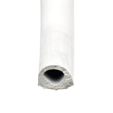 AP Products 018-204 Non-Ribbed D-Seal with PSA (White Tape) - White, 1/2 x 3/8 x 50