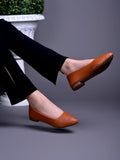 Shoetopia Textured Tan Ballerinas For Women & Girls /Eu36,Tan,3,B0DRJF3QQG