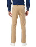 Fyltr Men'S Straight Fit Stretch Cotton Khaki Trousers - Soft Handfeel,Golden Mirage,Golden Mirage,28