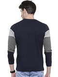 Adro Men'S Stylish Cotton Full Sleeve T-Shirt (Fr3-M-4St-Nb_Navy_2Xl)