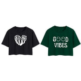 Toplot Tops For Women || Western Tops For Woman Stylish || Crop T-Shirt Western Pack Of 2 (Combo-Top-5258-Blk-Olv-L),Black-Olive,,B0F6NPS88P