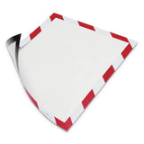 Durable Office Products DBL4772132 8.5 x 11 in. Duraframe Security Magnetic Sign Holder, Red & White Pack of 2