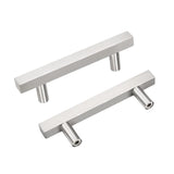 NIZADO 10 Pack Stainless Steel Cabinet Handles,3 Inch Satin Nickel Finish Drawer Pulls,Handles for Cabinets and Drawers,Square T
