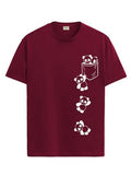 Adro Men'S Solid Regular Fit T-Shirt (Rn24-Poc-Mr_Maroon