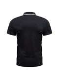 Leriya Fashion Solid Regular Fit Casual Old Money Polo t Shirt for Men (LF-MT-1124_Black 2XL)