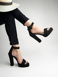 Shoetopia Women'S Flat Sandal,Black,4,B0BY6X6ZNX