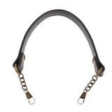 Ujeavette 2X Pu Leather Bag Handle Strap Clutch Tote Chain Belt For Bag Making Black