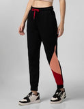 Fyltr Women'S Asymmetric Colourblock Joggers With Elasticated Waistband & Contrast Drawcord,Every Ebony,Every Ebony,28