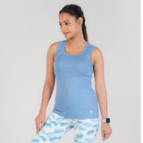 Rupa Colors Playsure Solid 100% Combed Cotton Rib Fabric Women'S Tank Top Sleeveless Pack Of 1,Cobalt BlueApparel,M