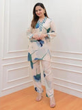 Leriya Fashion Ethnic Co Ord Set For Women Kurta Set For Women | 2 Piece Kurta Set | Kurta With Pant For Women | Co-Ord Set (Large, Off White)