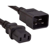 C13 To C20 3Ft Black Power Cord
