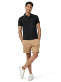 Xyxx Men'S Cotton Solid Regular Fit Shirt (Xy_Cr14_Polo Tshirt_1_Black