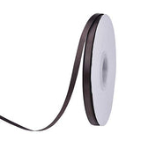 Ribest Brown Double Faced Satin Ribbon, 1/4 Inch 50 Yard Continuous Ribbon for Crafts Gift Wrapping Hair Bows Wedding Party Deco