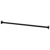 Naiture 36 Never Rust Stainless Steel Straight Shower Curtain Rod, Black Finish