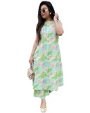 Gosriki Women'S Rayon Viscose A-Line Printed Kurta With Pant (Uzma Green-Gs_L_Green_Large),Green,,B0F491R19R