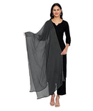 Kosweem 2.50 Meters Solid Chiffon Dupatta, Lightweight Designer Chunni, Scarf For Ethnic Wear, Casual Wear (Pack Of 1 (Grey)