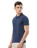 Fyltr Men'S Slim Fit Polo T-Shirt With Contrast Tipping Collar - Soft Handfeel,Blue Beats,Blue Beats,M