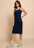 Nifty Women'S Denim Stretchable Bodycon Dress (1476_Bsc_M_Blue_Medium)