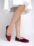Shoetopia Girls Belly-Romeo Maroon Ballet Flat - 4 Uk (Girls-Belly-Romeo-Maroon),Maroon,4,B0CQK5M1ZB